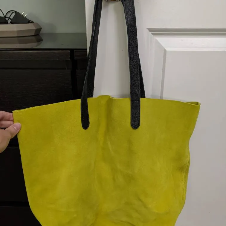 Real Leather Suede Tote photo 1