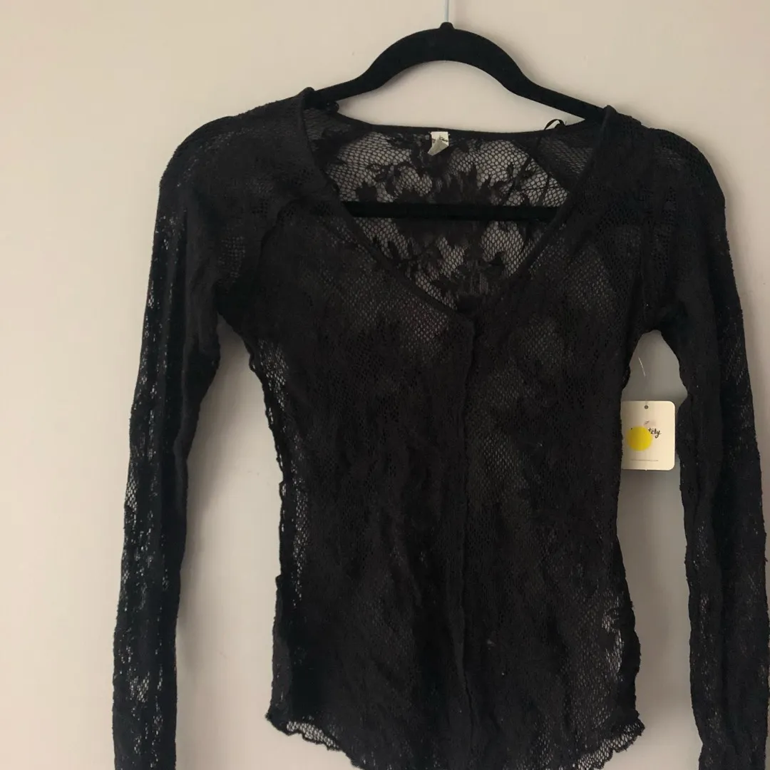 Free People Lace Mesh Top photo 1