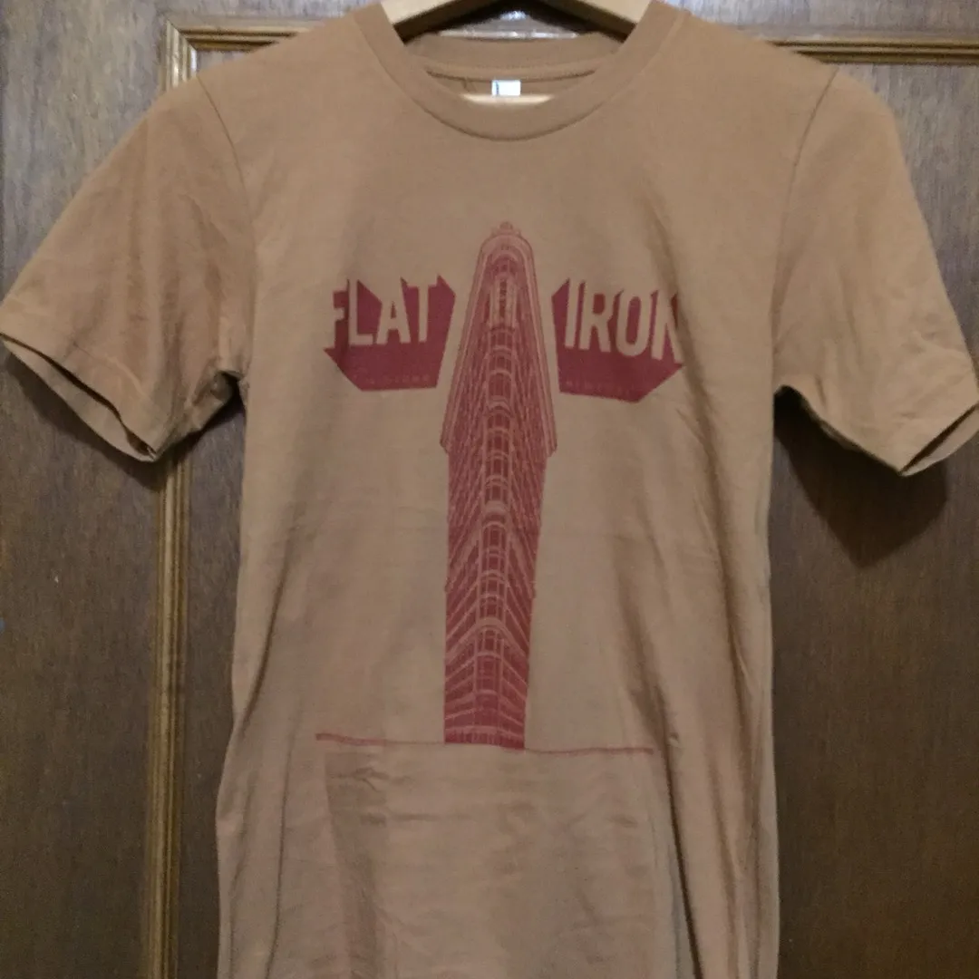 Unisex Flat Iron Building T-shirt - XS - Caramel Brown And Re... photo 1