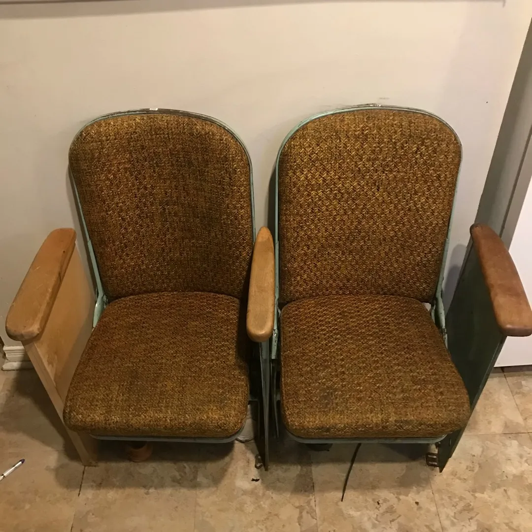 Vintage Movie Theatre Chairs photo 3