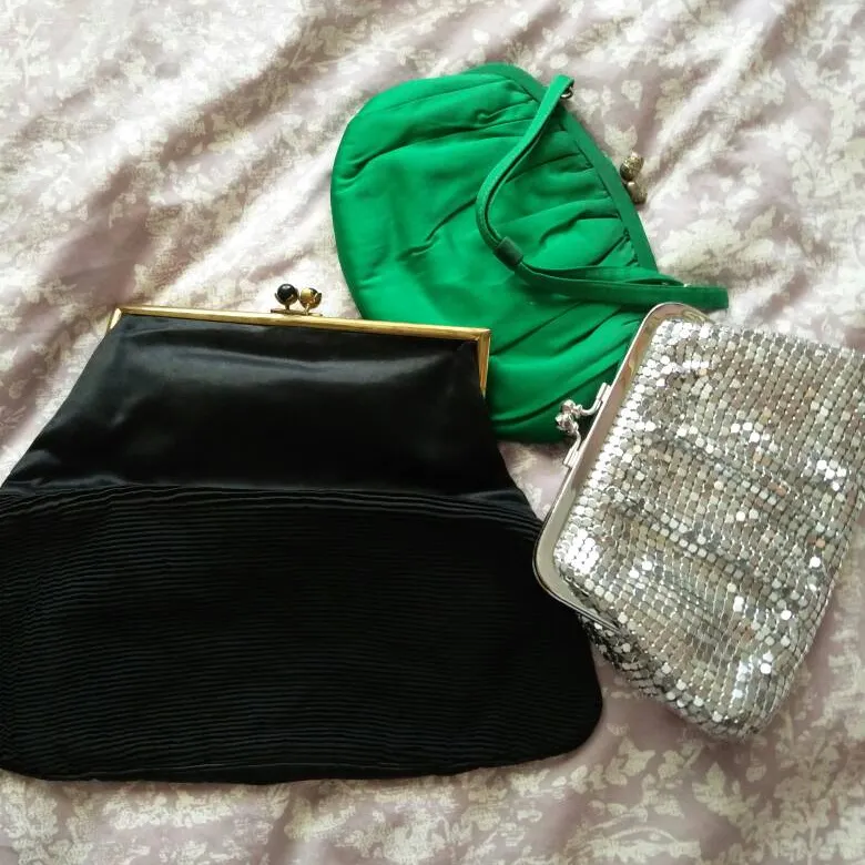 Vintage Satin And Chain Evening/party Purses photo 1
