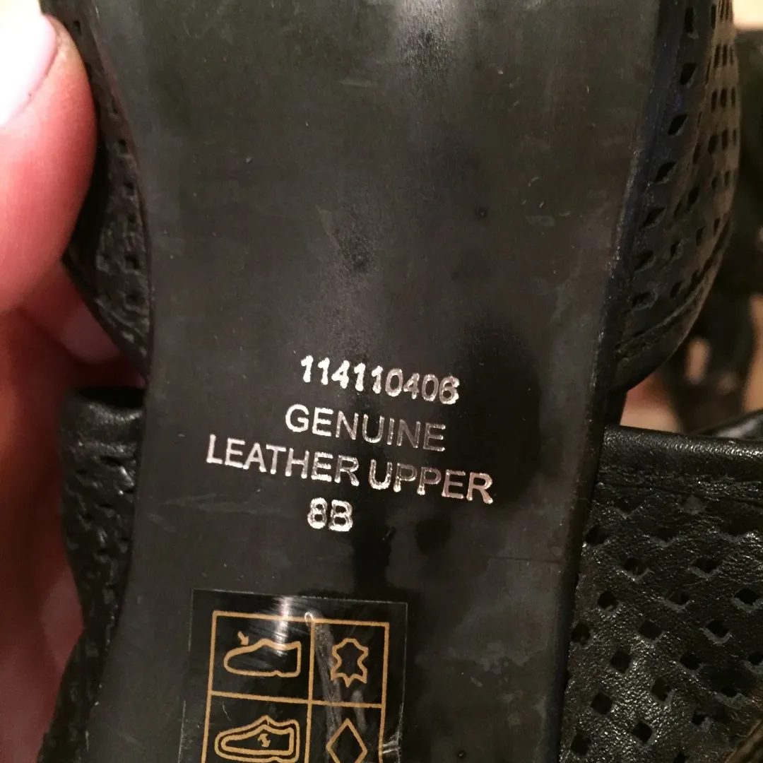 Black Leather Heels photo 6