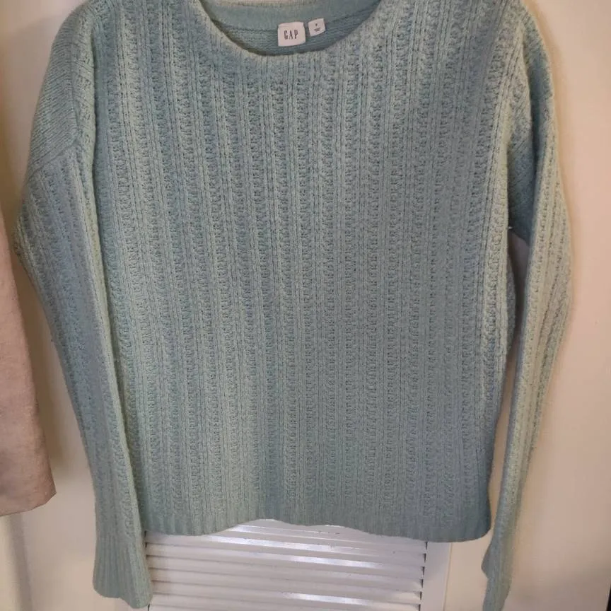 Cozy Mint Chip GAP Sweater Small photo 1