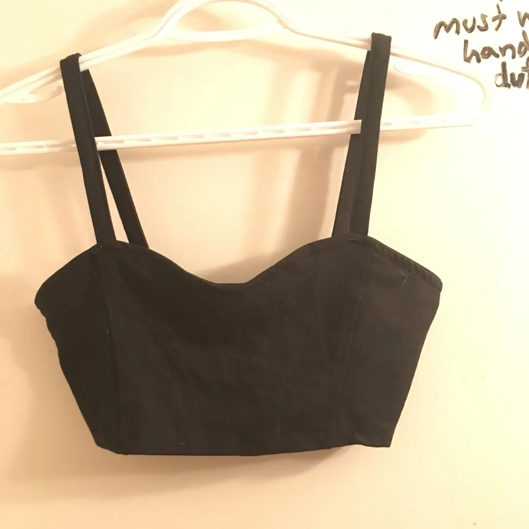 Cut Out Bralette Small Black photo 5