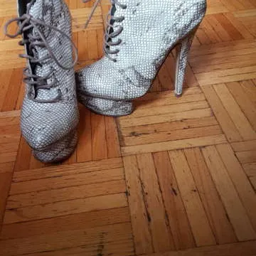 Topshop faux snakeskin platform heels/booties size 38 (7-7.5) photo 1