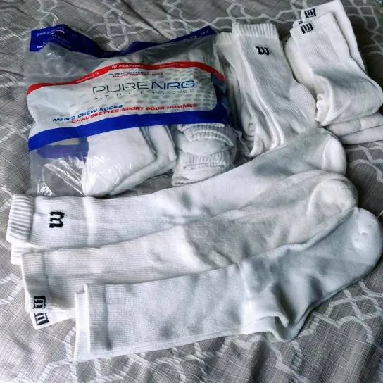 Unused White Men's Socks, Wilson Tube Socks photo 1