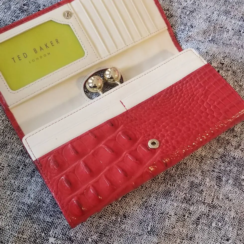 Authentic Red Ted Baker Wallet photo 3