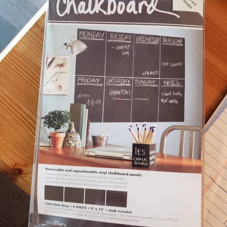 Peel And Stick Chalkboard - Brand New photo 1