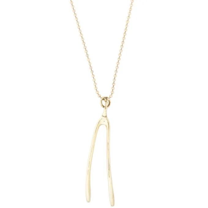 Marc Jacobs Gold Wishbone Necklace photo 1