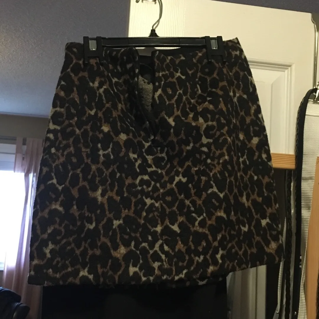 Short (thick Material) Leopard Print Skirt photo 1