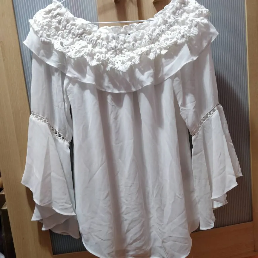 Wide Neck Blouse Top photo 1