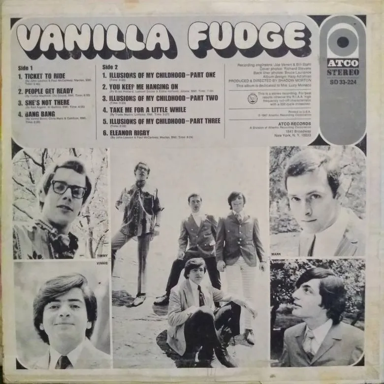 Vanilla Fudge Self-Titled Debut Album Vinyl LP, 1967 photo 3