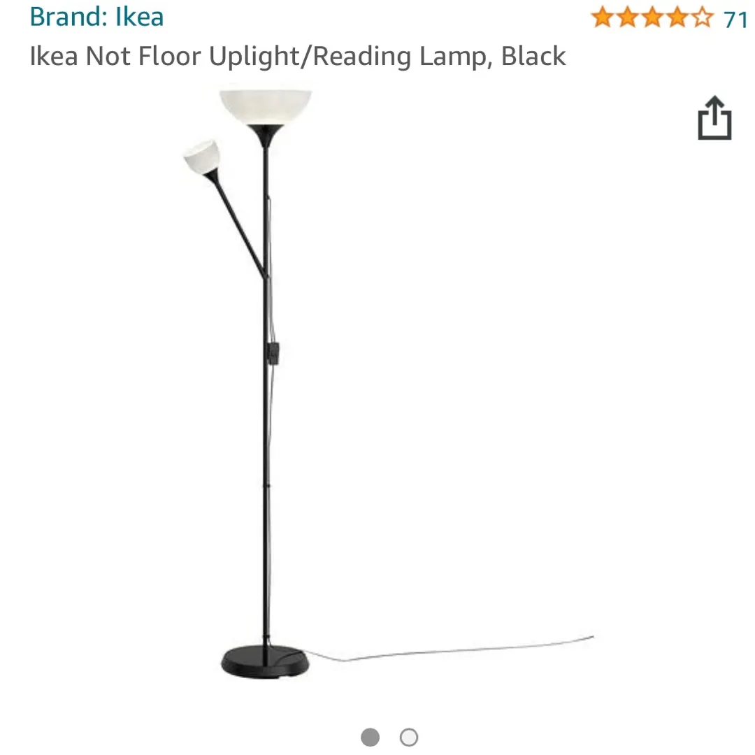 WHITE Ikea Not Floor Lamp photo 1