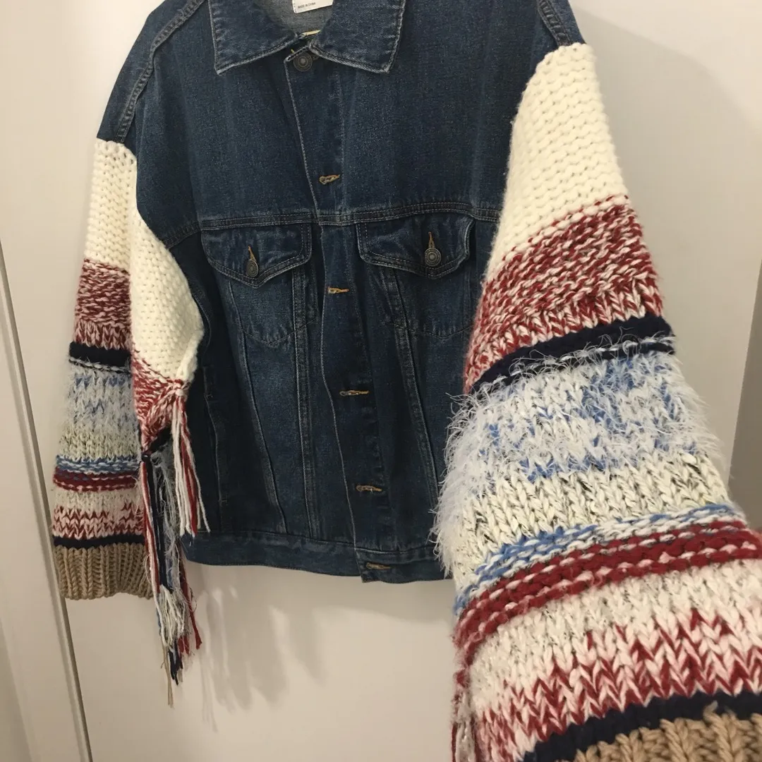 Jean Jacket+ Knitted Sweater photo 4