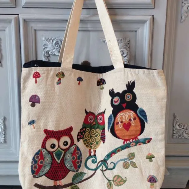 Cute Owl Tote Bag photo 1