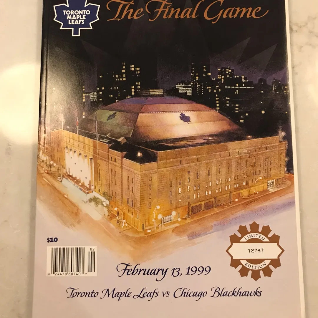 Program From The Last Game At Maple Leaf Gardens photo 1