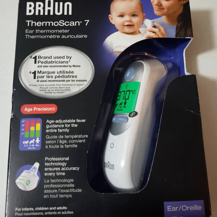 Braun Thermoscan 7 Ear Thermometer With Age Precision photo 1