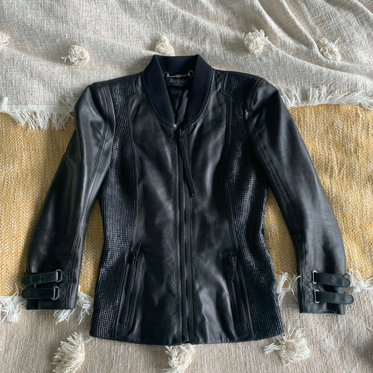 Authentic Gucci Leather Jacket photo 6