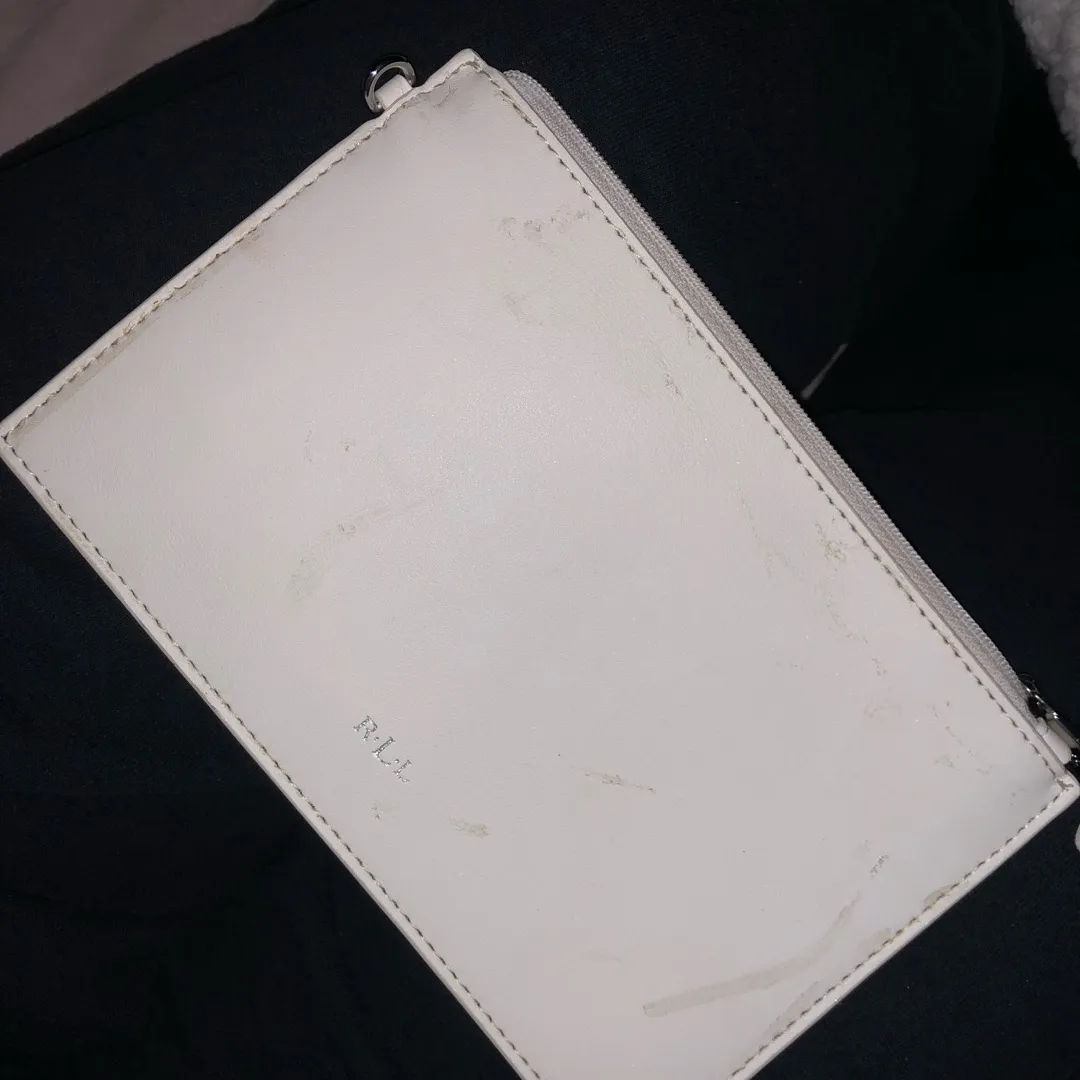 ralph lauren white pouch / clutch / wallet thing photo 1