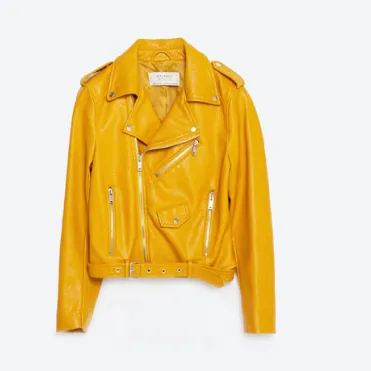 Yellow Leather Jacket photo 1