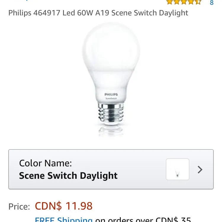 Phillips LED Scene Switch Bulbs (3) photo 1