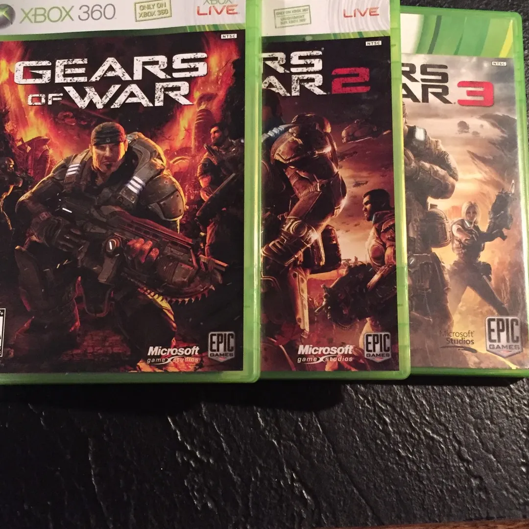 Gears Of War Set Of 3 Games - Xbox 360 photo 1