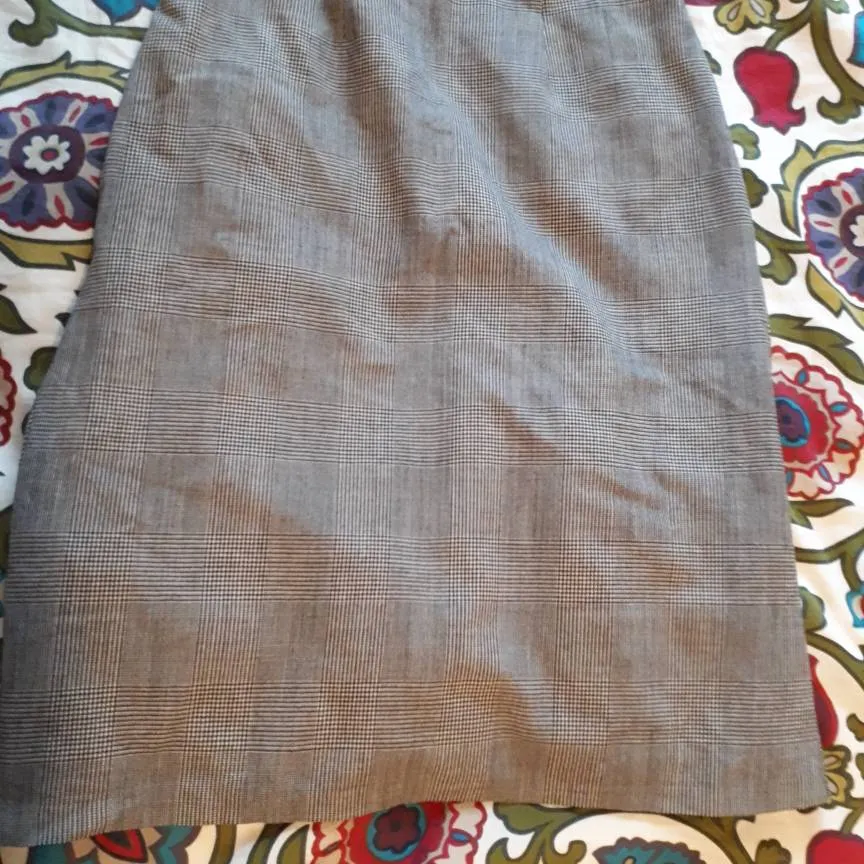 Vintage Plaid Wool Skirt Size 8 photo 1