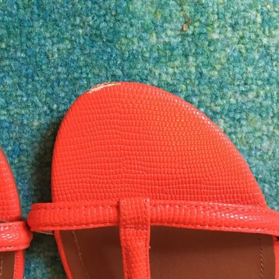 Bright Orange Strappy Sandals photo 4