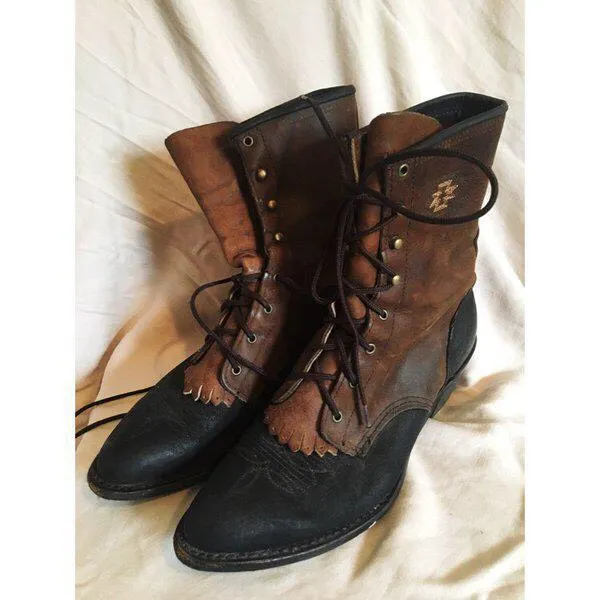 Vintage Genuine Leather Boots 39/8,5 photo 1