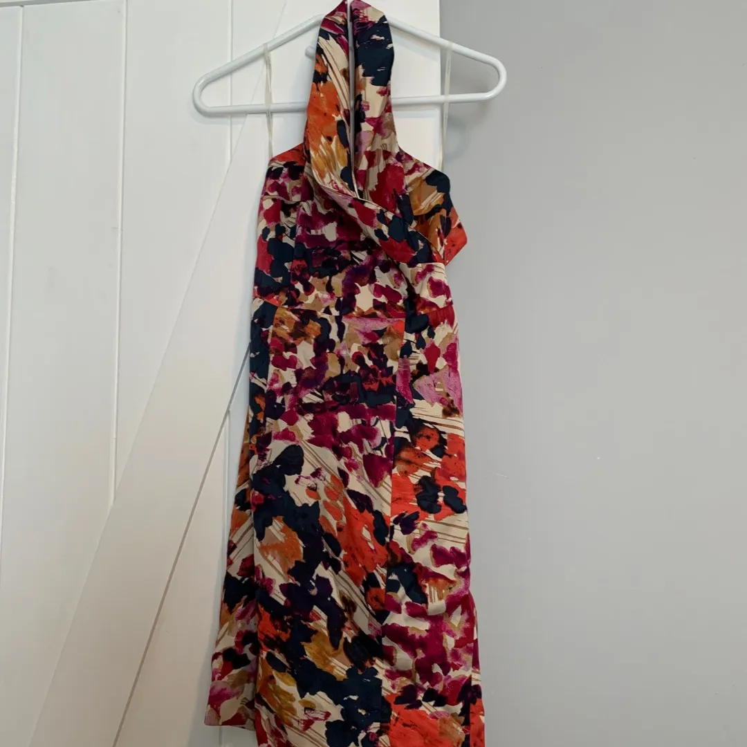 GUESS Floral Pattern Halter Dress (S) photo 1