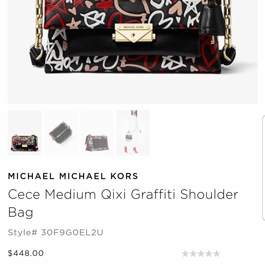 Michael Kors Cece Medium Qixi Grafitti Shoulder Bag photo 1