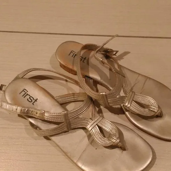 Silver Sandals Size 38 photo 1