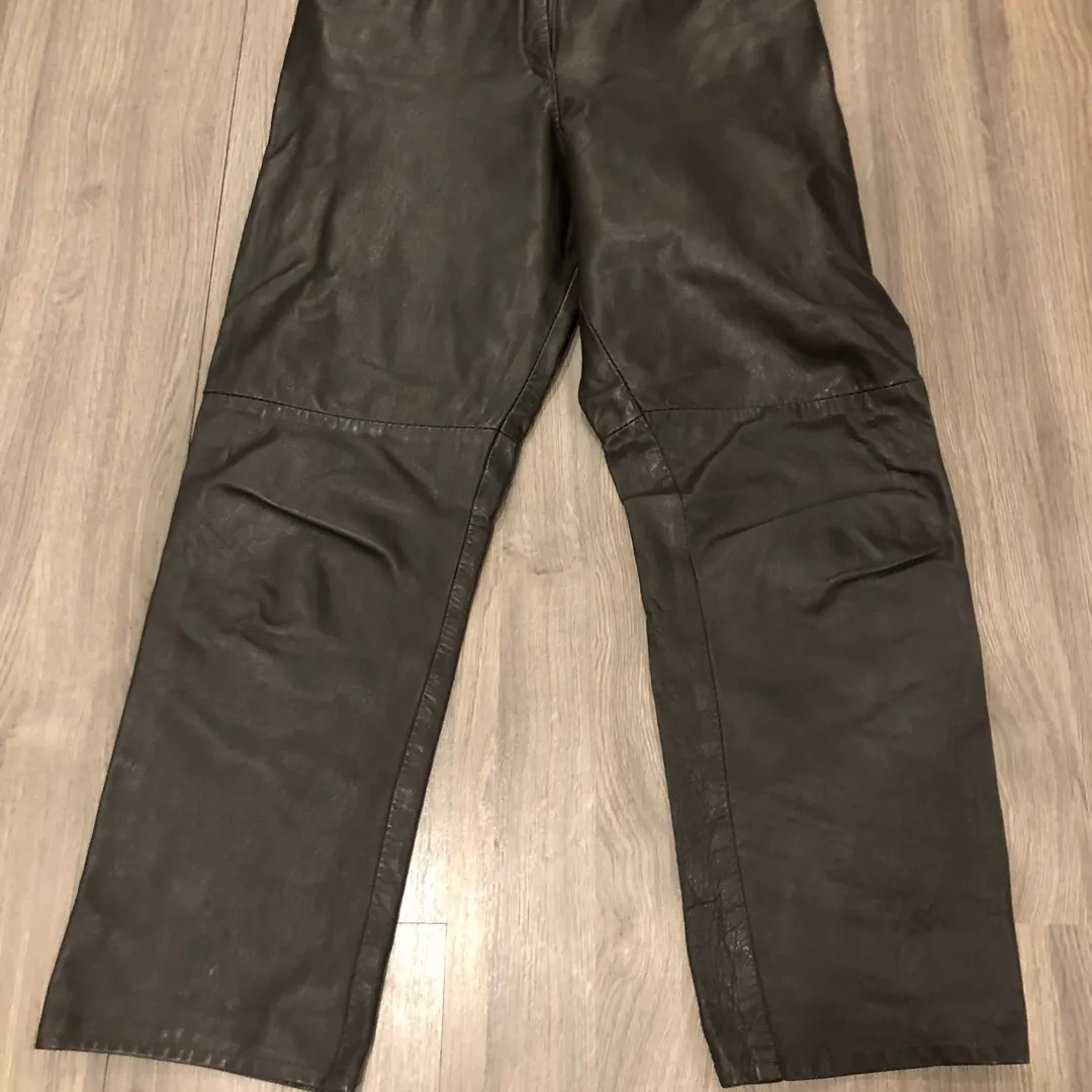 Genuine Brown Leather Pants photo 1