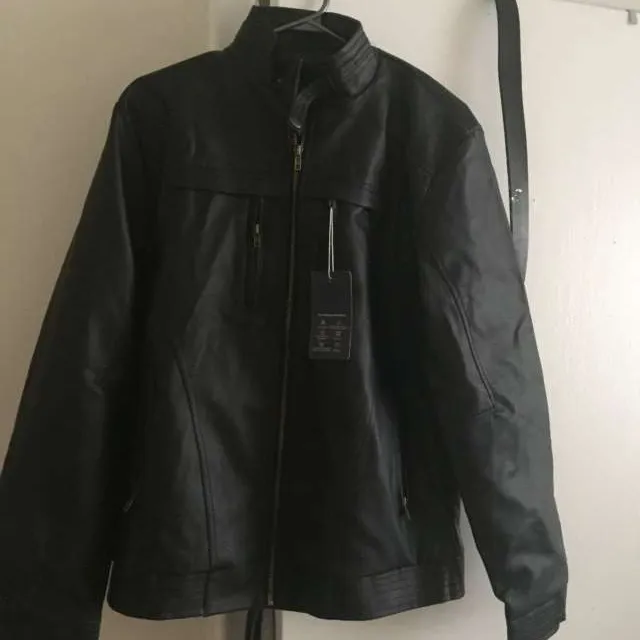 Soft (faux) Leather Moto Jacket  S/M Men's photo 1