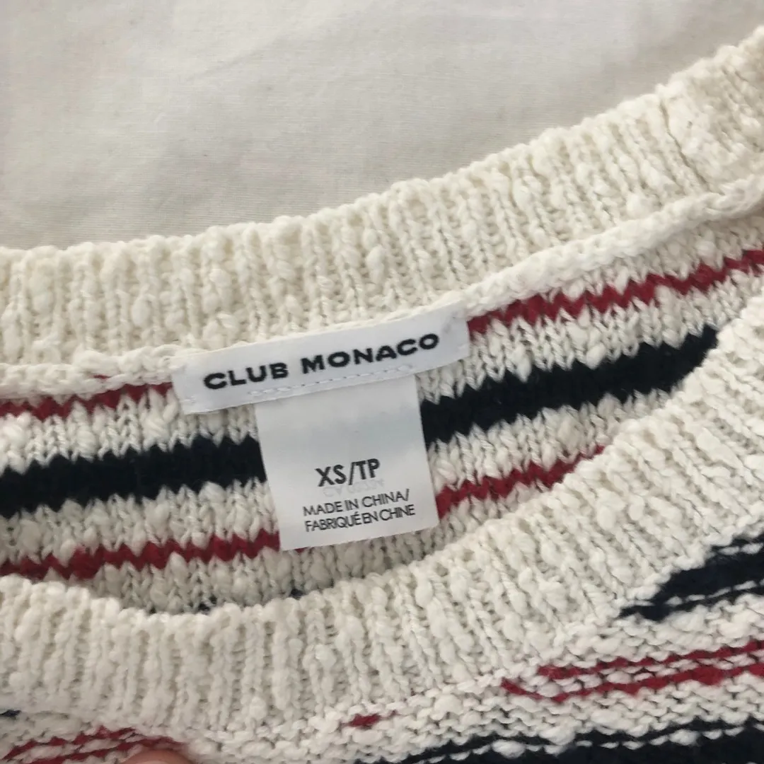 Club Monaco Fringed Sweater Size XS photo 3