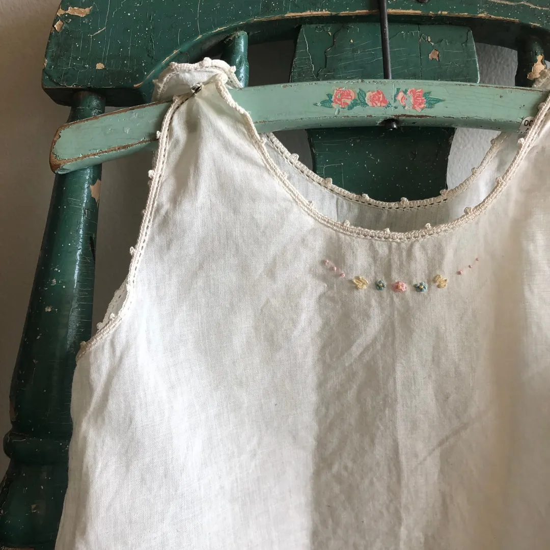 Vintage Floral Embroidered Baby Dress photo 3