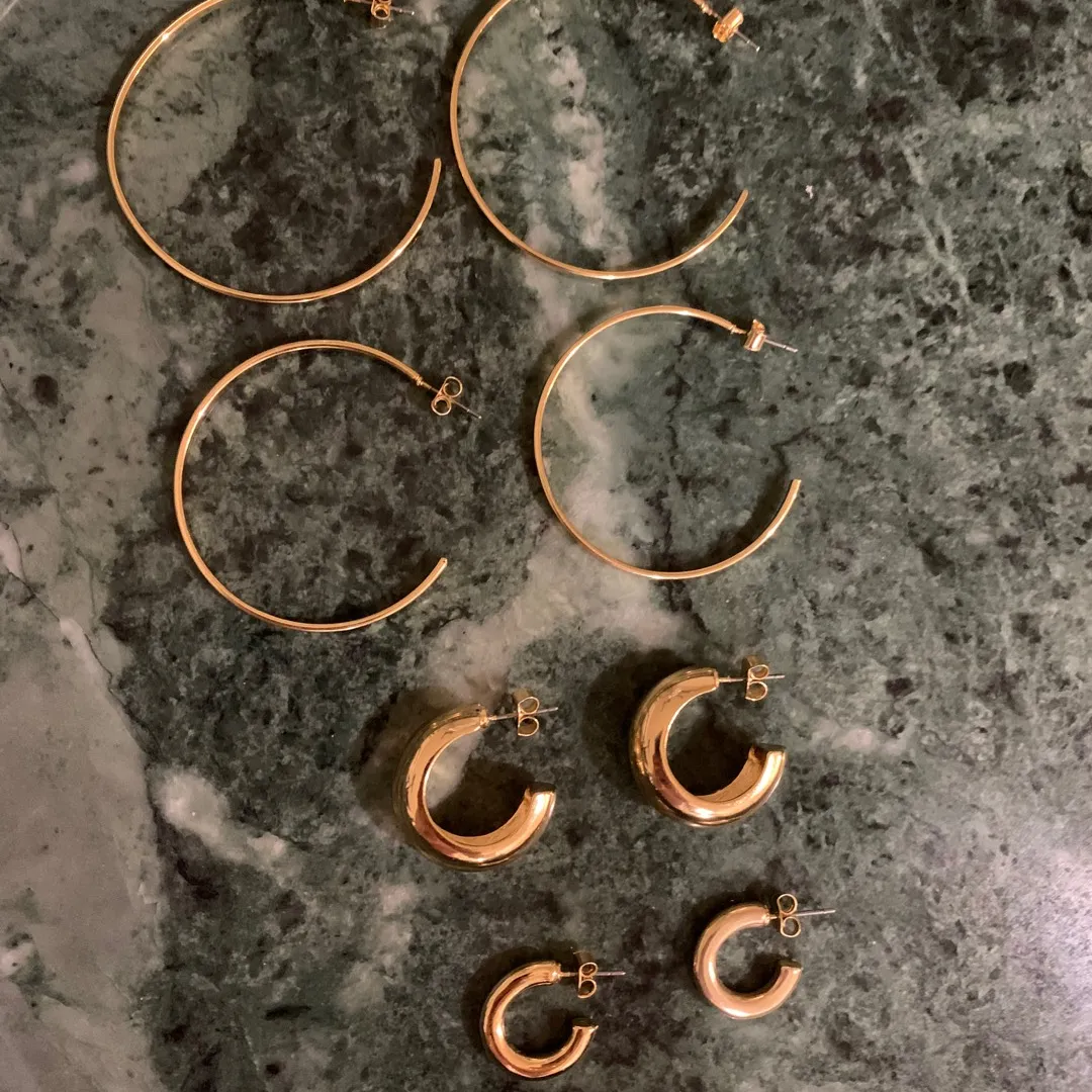 Gold Hoop Earrings - Assorted photo 1