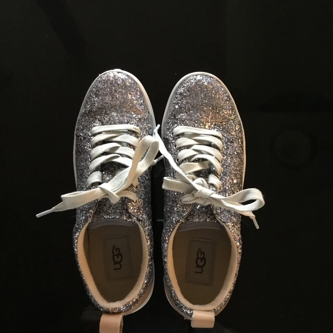 ugg silver glitter sneakers size 6.5 photo 1