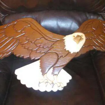 Large Wooden Eagle Handmade In New Brunswick photo 1