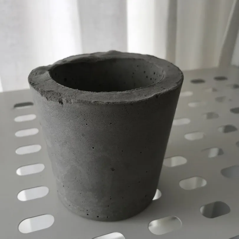 Homemade Small Cement Plant Pot photo 1