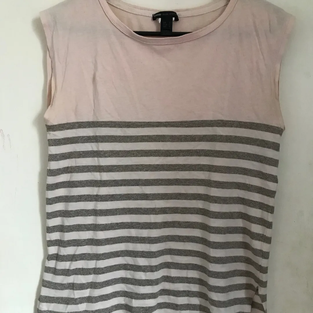 Striped Pink And Grey T-shirt photo 1