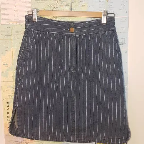 Mo:Vint Striped Denim Skirt photo 1