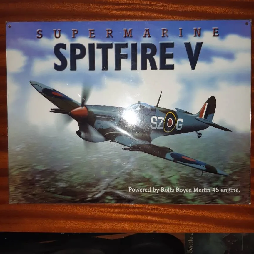 Supermarine Spitfire V Metal Sign photo 1