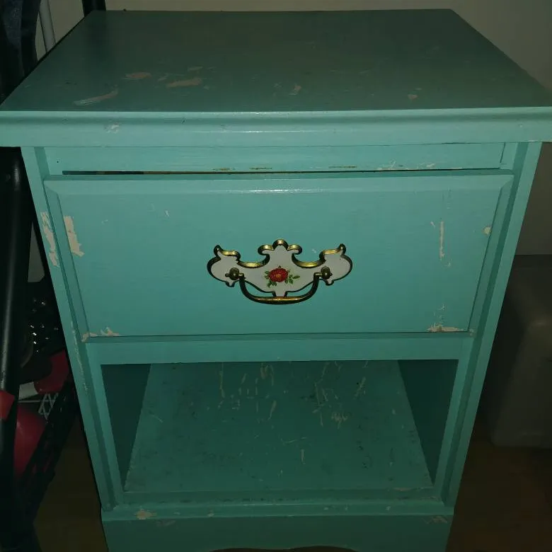 Baby Blue Bed Side Table (With Drawer And Storage Space) photo 1