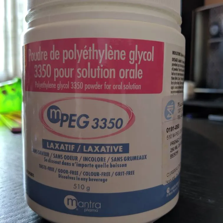 Poudre Polyéthylène Glycol Laxative photo 1