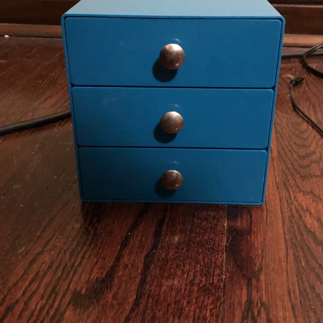 Small Blue Set Of Drawers photo 1