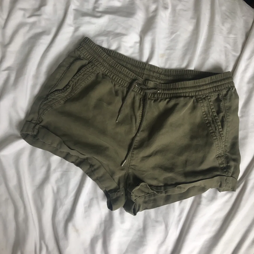 H&M Olive Green Shorts photo 1