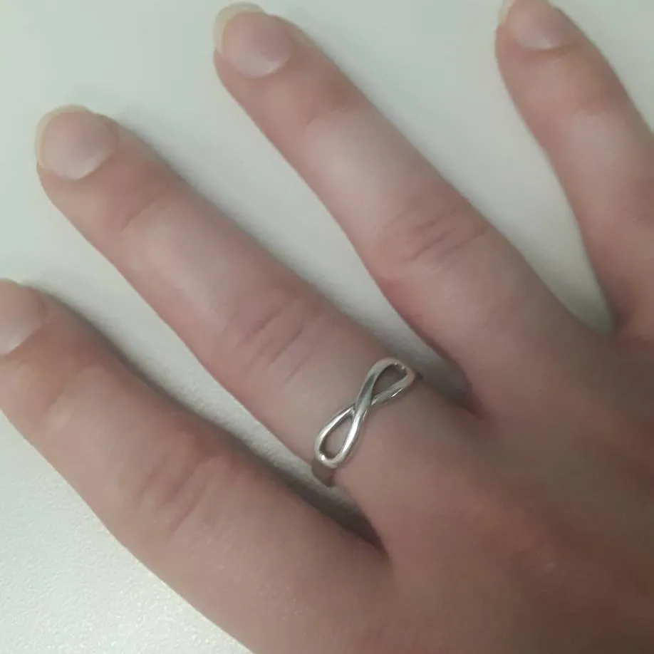 925 Silver Infinity Ring photo 1