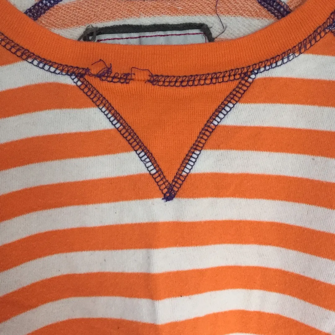 Orange Striped Pullover photo 3