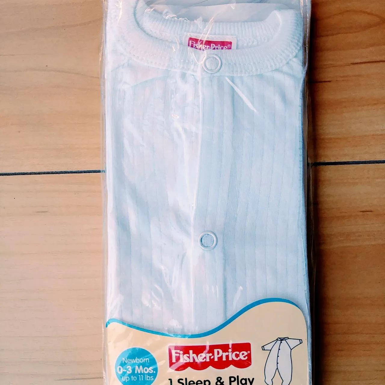 Brand new Fisher Price baby long sleeve onesie 0-3 m photo 1